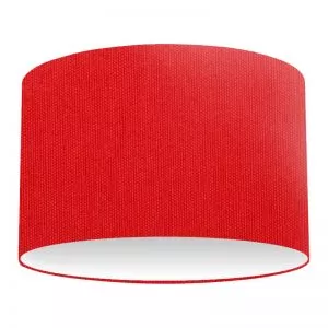 Warm Red Cotton Drum Lampshade