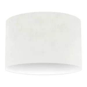 White Silk Drum Lampshade