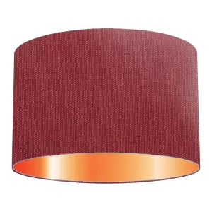 Wine Red Cotton Drum Lampshade