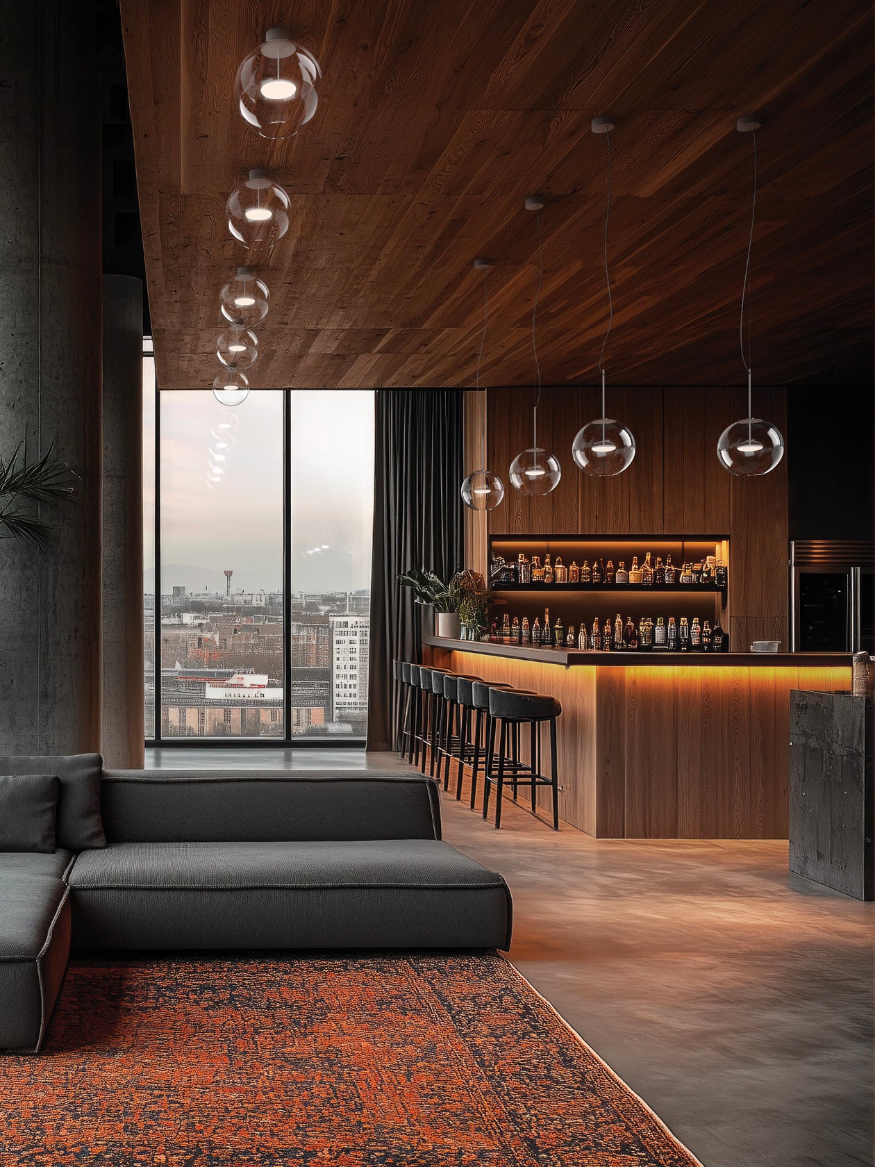 Cristalbolla_S Glass Ceiling Light