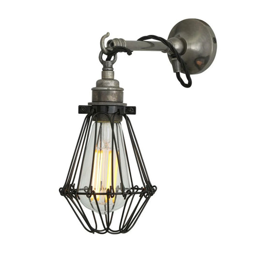 Edom Industrial Cage Wall Light on Hook