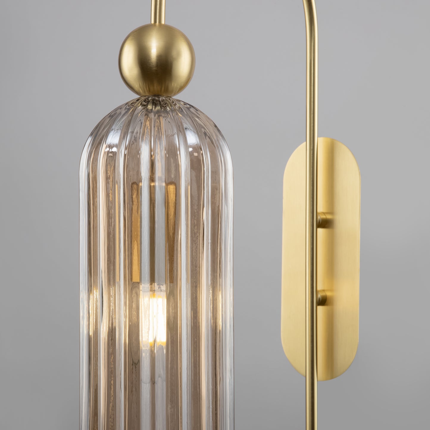 Antic Glass Curved Wall Light