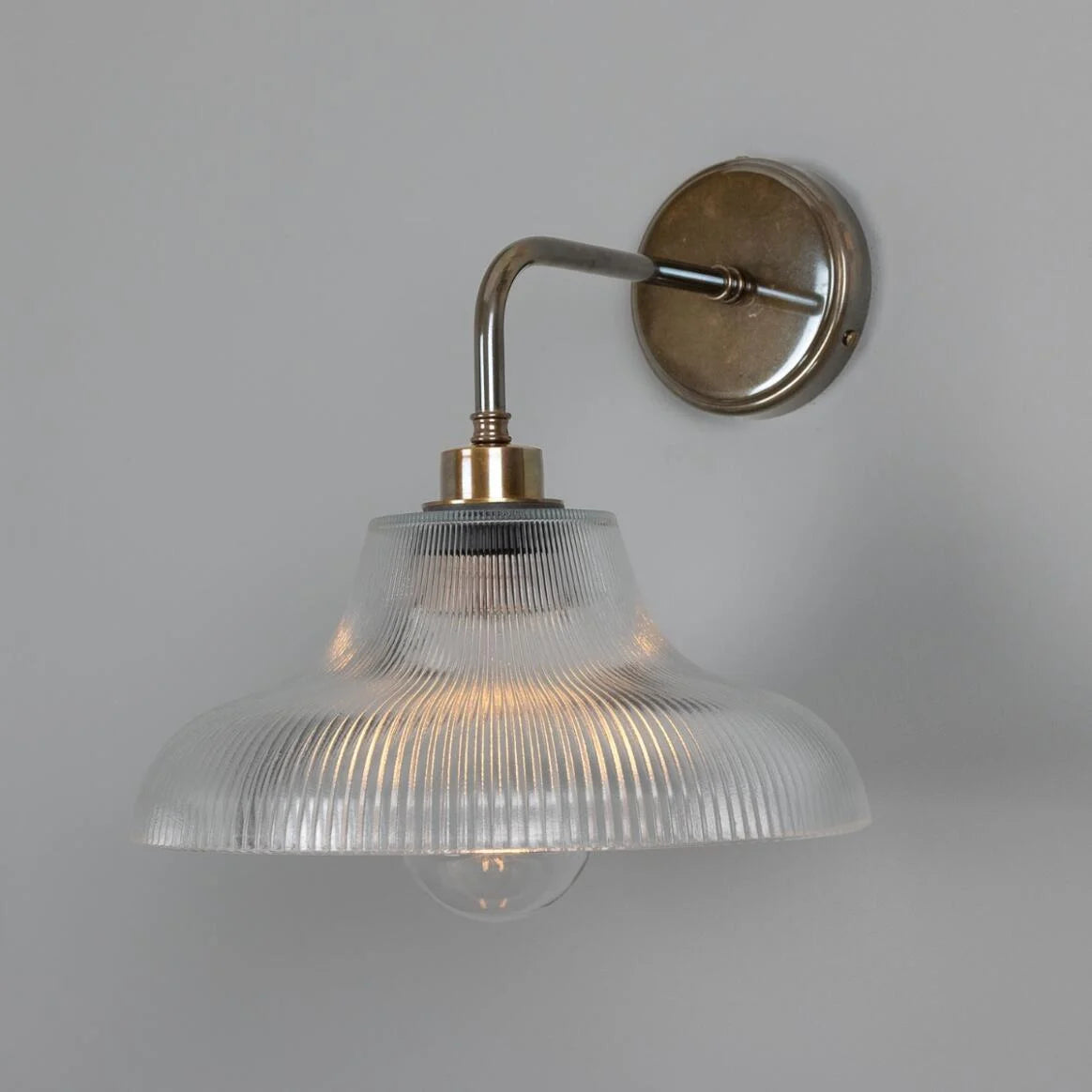 Mono Bathroom Vintage Railway Glass Wall Light IP65