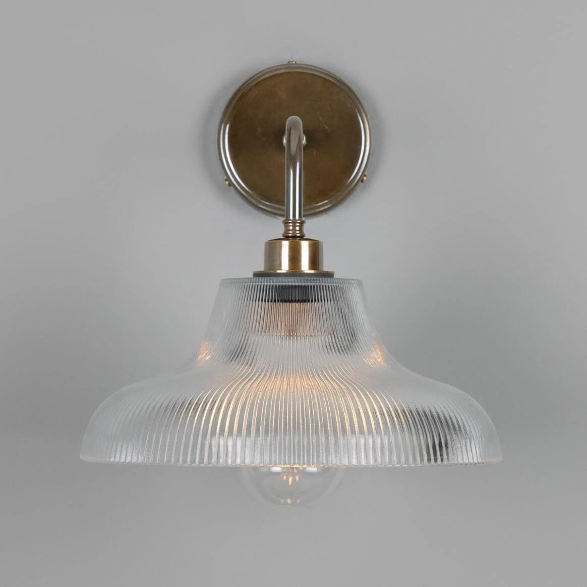 Mono Bathroom Vintage Railway Glass Wall Light IP65