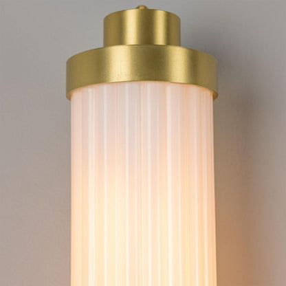 Louise Vintage Glass and Brass Bathroom Wall Light IP44