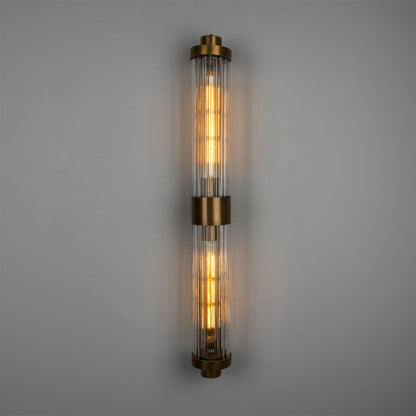 Double Louise Glass Bathroom Wall Light 88cm IP44