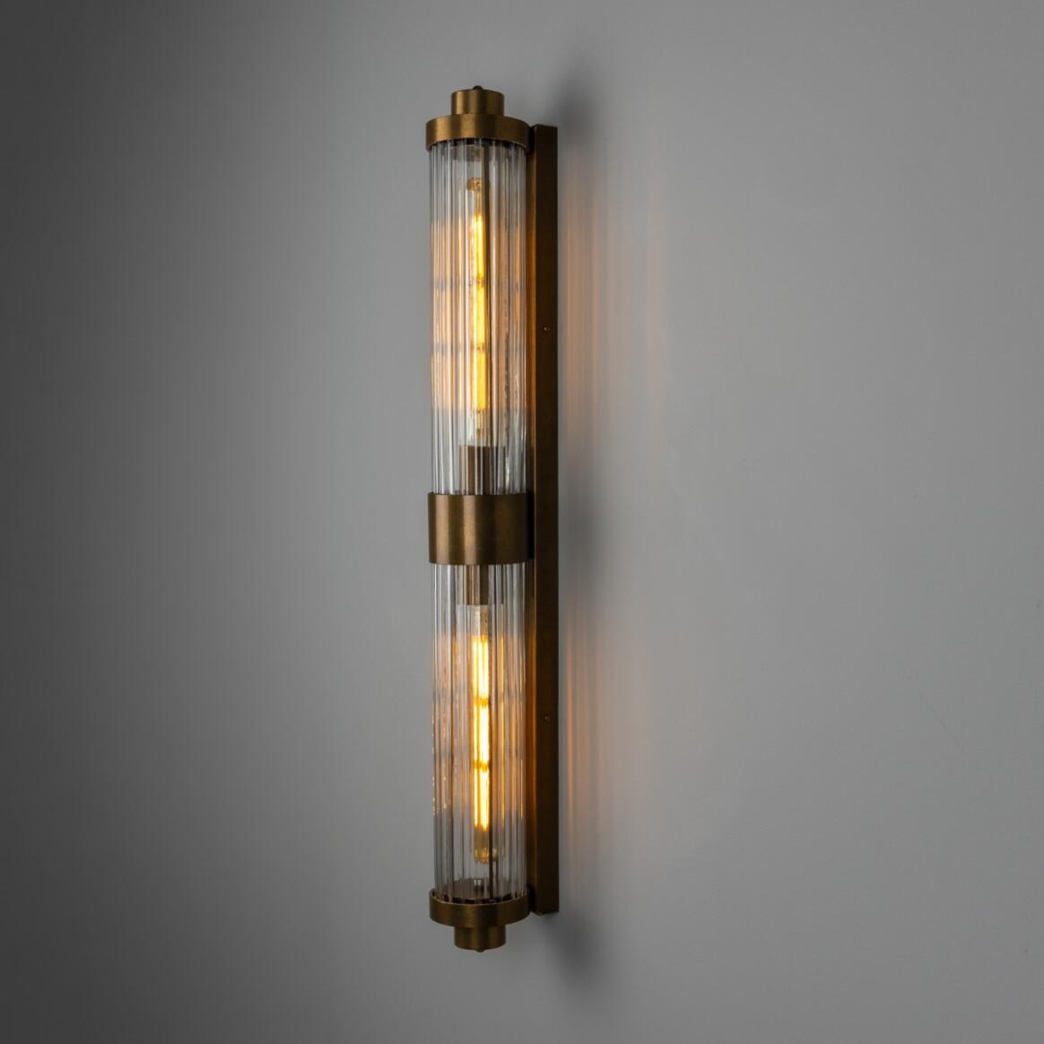 Double Louise Glass Bathroom Wall Light 88cm IP44