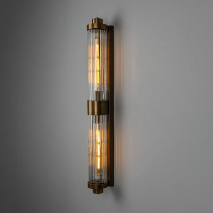 Double Louise Glass Bathroom Wall Light 88cm IP44