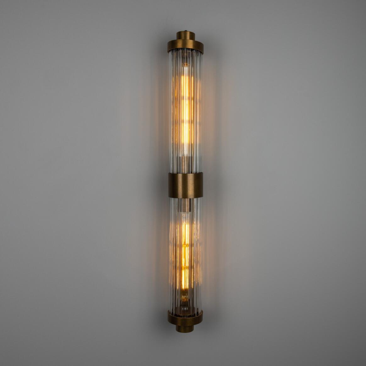 Double Louise Glass Bathroom Wall Light 88cm IP44
