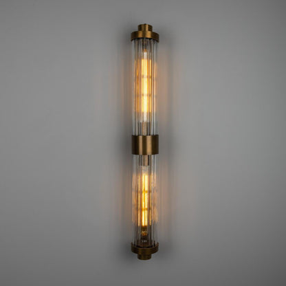 Double Louise Glass Bathroom Wall Light 88cm IP44