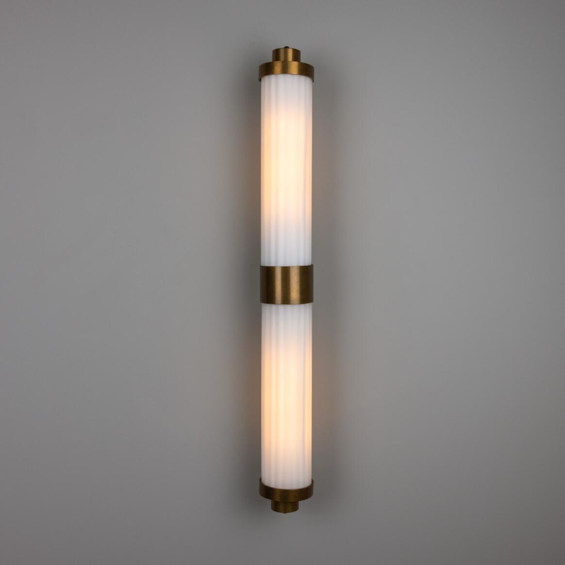 Double Louise Glass Bathroom Wall Light 88cm IP44