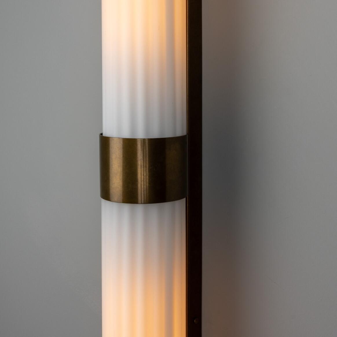 Double Louise Glass Bathroom Wall Light 88cm IP44