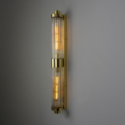 Double Louise Glass Bathroom Wall Light 88cm IP44