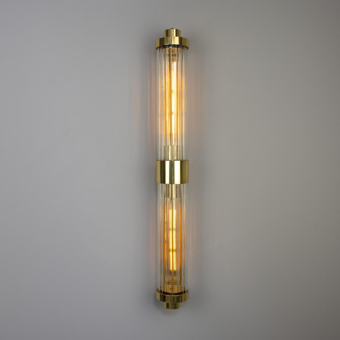 Double Louise Glass Bathroom Wall Light 88cm IP44