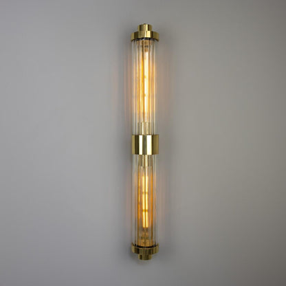Double Louise Glass Bathroom Wall Light 88cm IP44