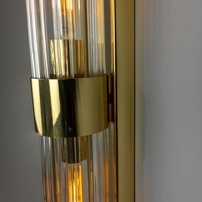 Double Louise Glass Bathroom Wall Light 88cm IP44