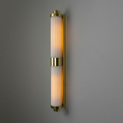 Double Louise Glass Bathroom Wall Light 88cm IP44