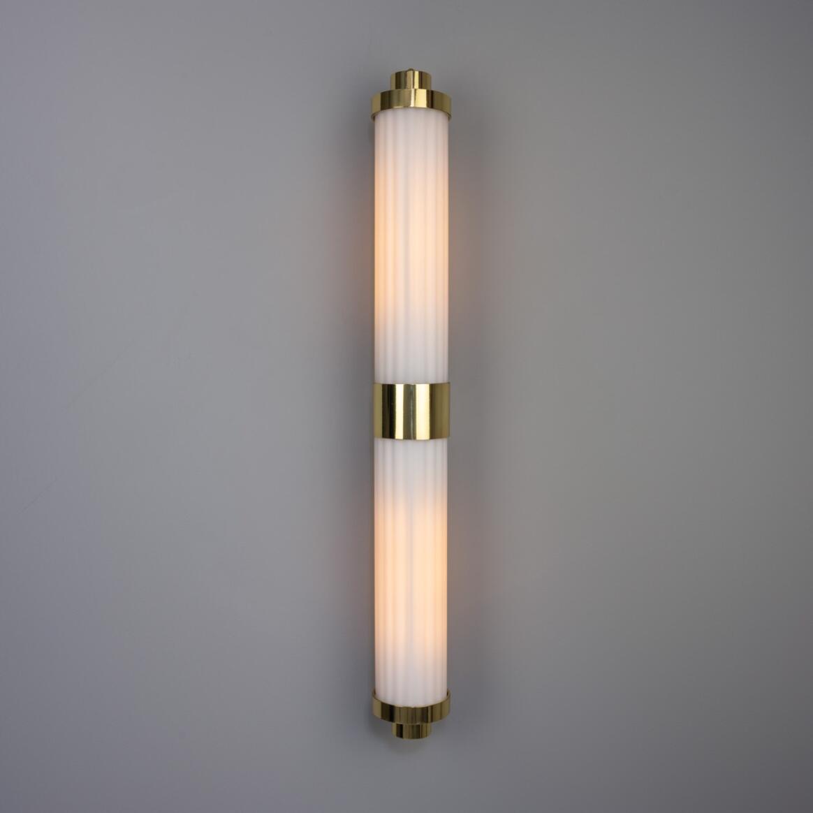 Double Louise Glass Bathroom Wall Light 88cm IP44