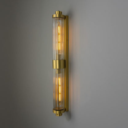 Double Louise Glass Bathroom Wall Light 88cm IP44