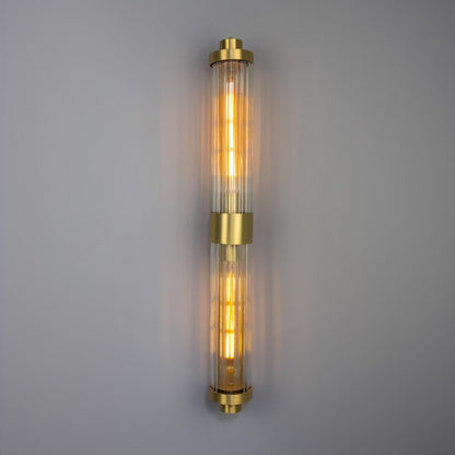 Double Louise Glass Bathroom Wall Light 88cm IP44