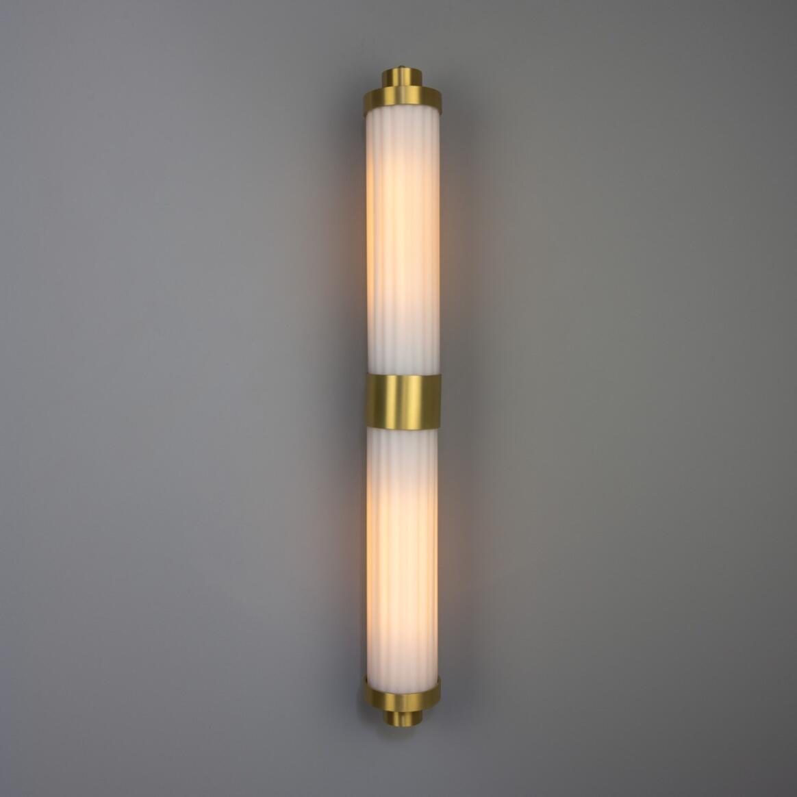 Double Louise Glass Bathroom Wall Light 88cm IP44