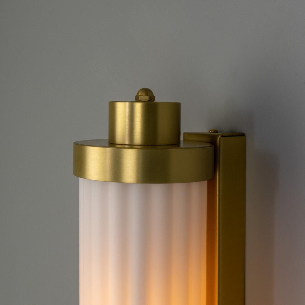 Double Louise Glass Bathroom Wall Light 88cm IP44