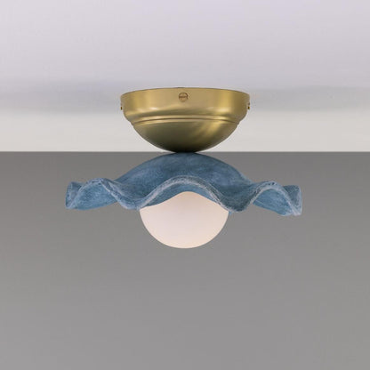 Rivale Ceiling Light with Wavy Ceramic Shade