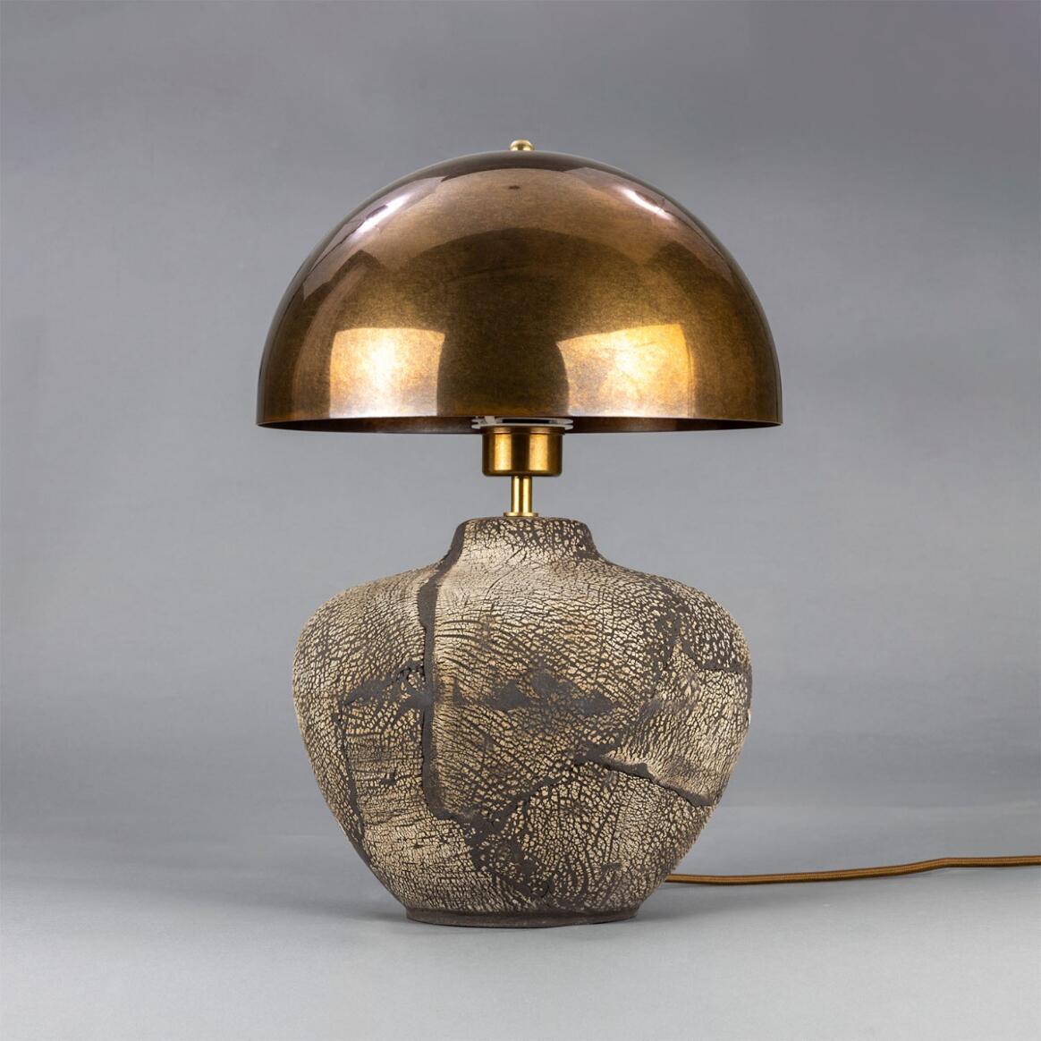 Lawson Ceramic Table Lamp with Brass Dome Shade