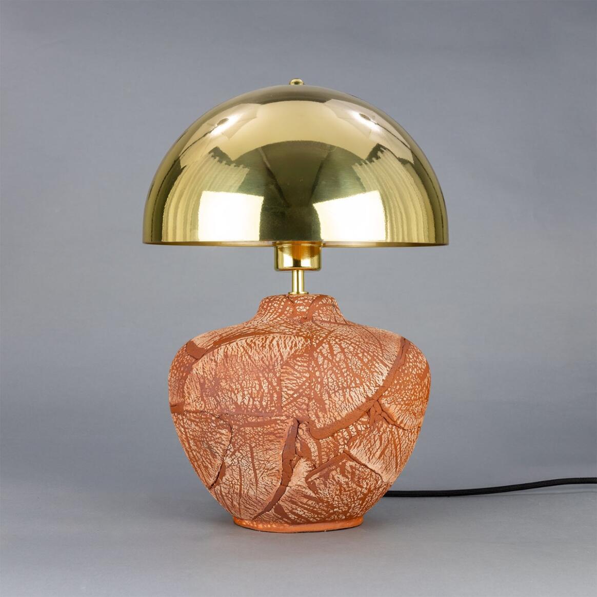 Lawson Ceramic Table Lamp with Brass Dome Shade