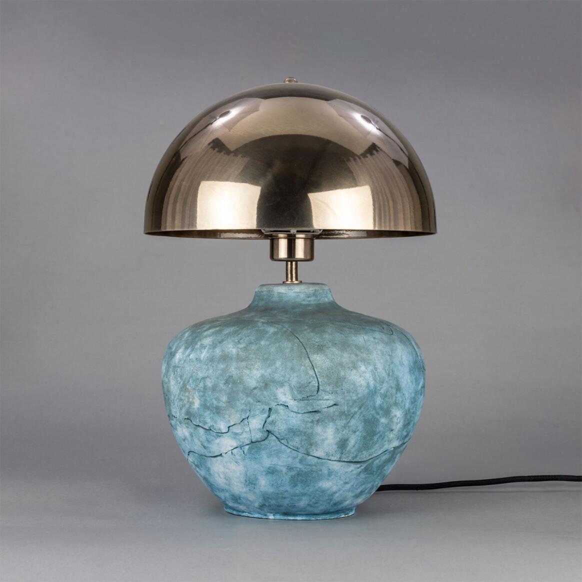 Lawson Ceramic Table Lamp with Brass Dome Shade