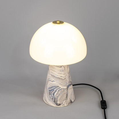 Champignon Ceramic Mushroom Glass Dome Table Lamp 38cm IP20