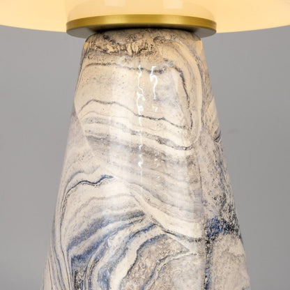 Champignon Ceramic Mushroom Glass Dome Table Lamp 38cm IP20