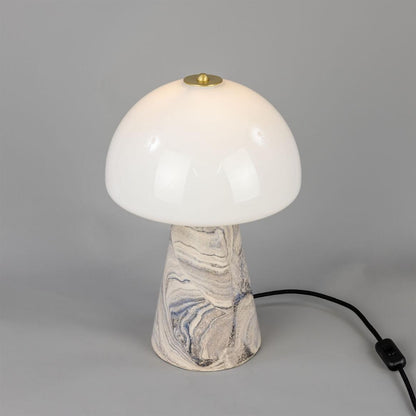 Champignon Ceramic Mushroom Glass Dome Table Lamp 38cm IP20