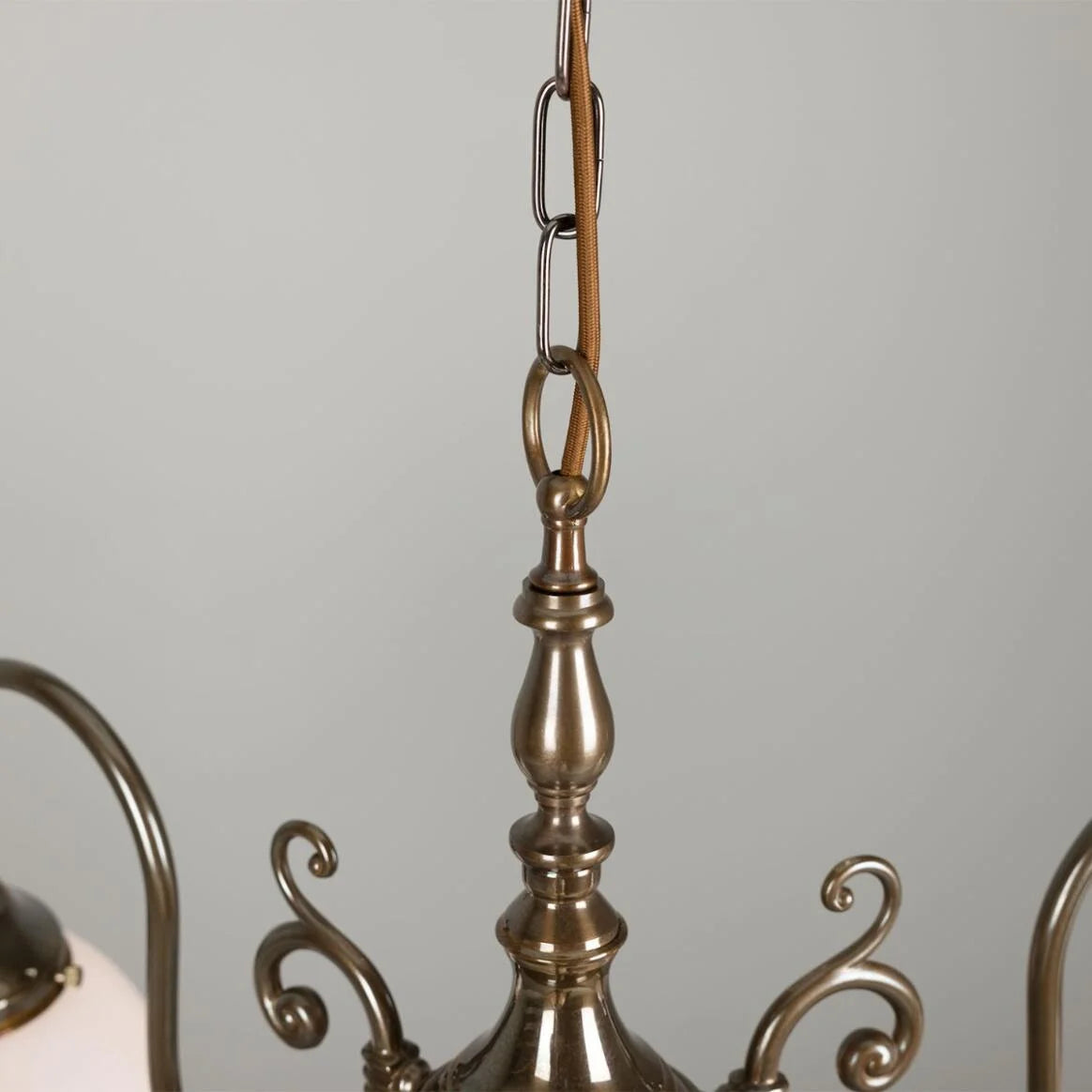 Eldron Traditional Chandelier with Opal Globes, Three-Arm