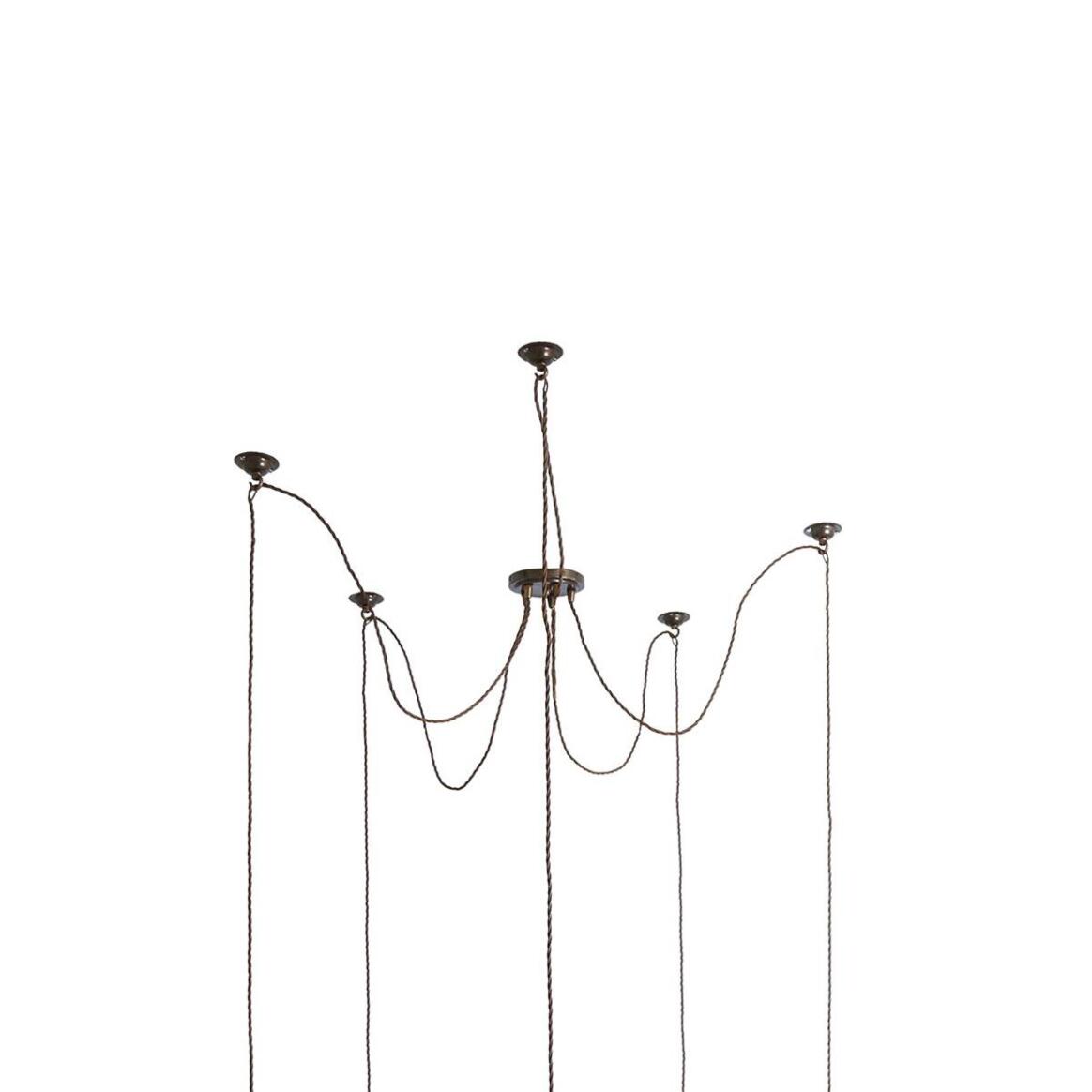 Riad Clear Globe Pendant Cluster, Five Light