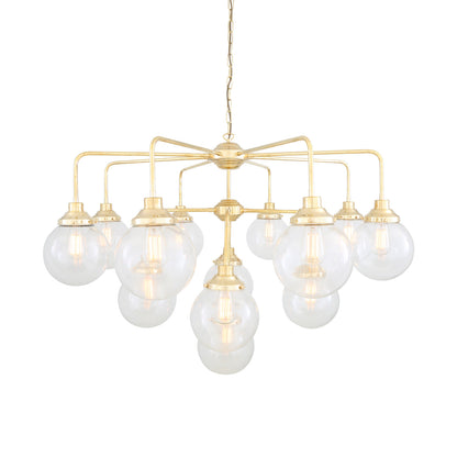 Rome Mid-Century Three-Tier Globe Chandelier, 13-Light