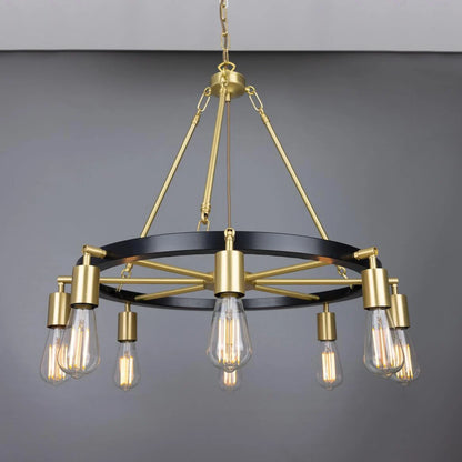 Duleek Modern Ring Chandelier, Eight Light