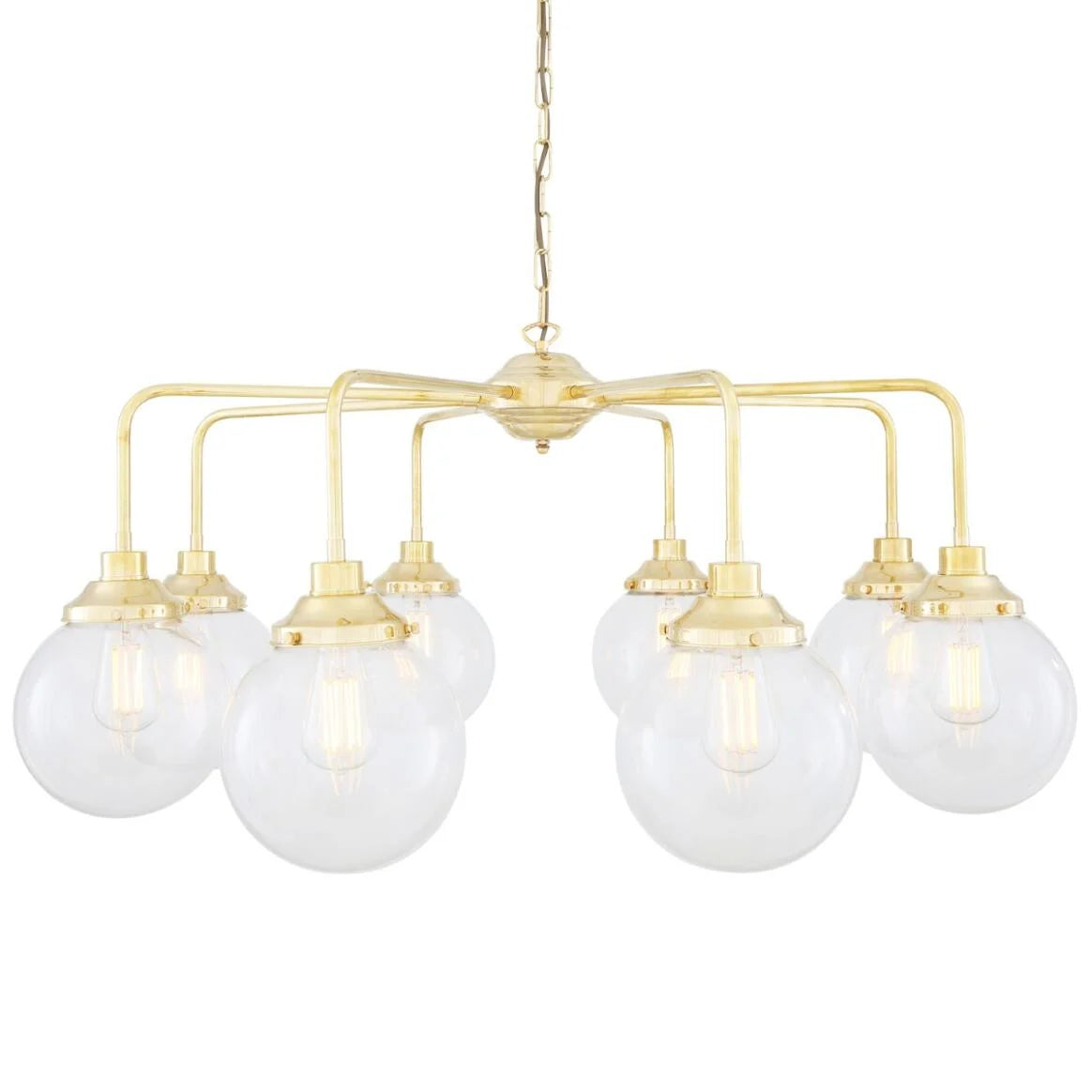 Rome Mid-Century Globe Chandelier, Eight-Light