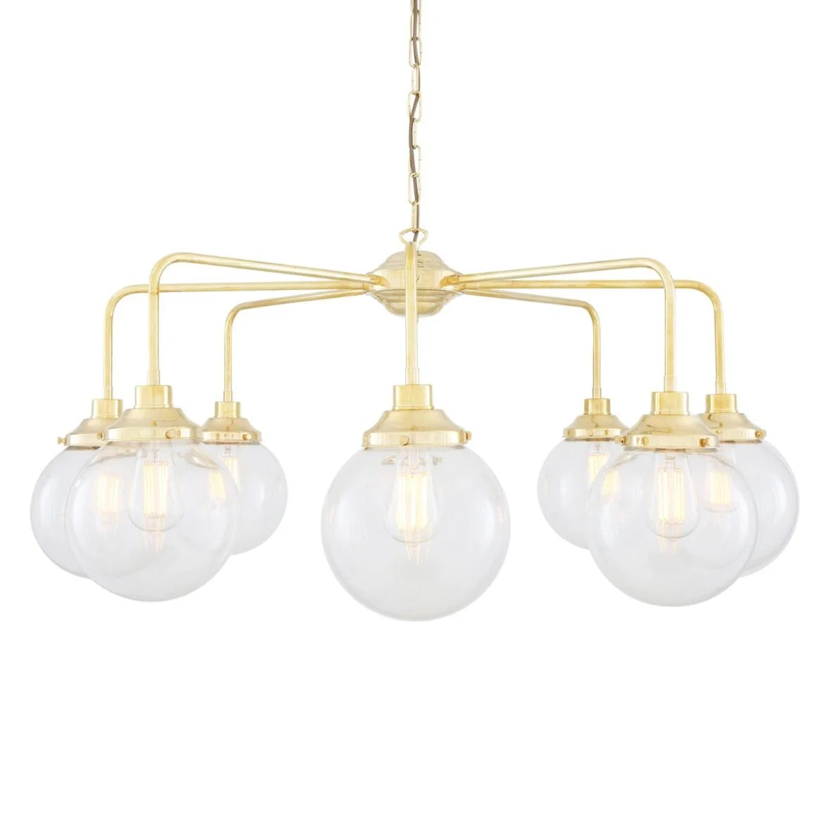 Rome Mid-Century Globe Chandelier, Eight-Light