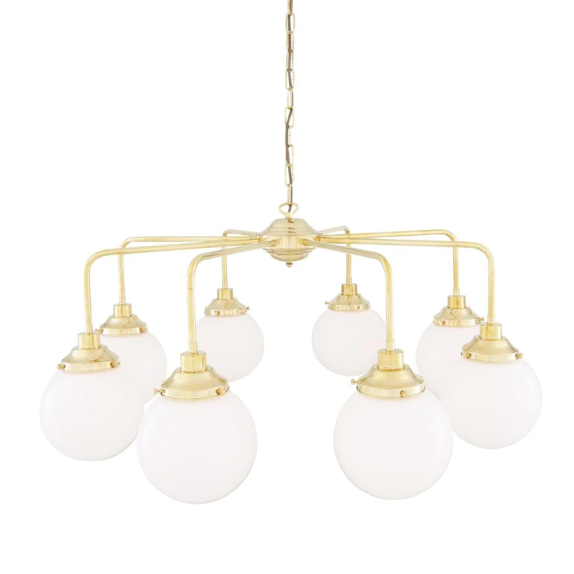 Rome Mid-Century Globe Chandelier, Eight-Light