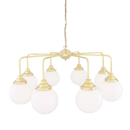 Rome Mid-Century Globe Chandelier, Eight-Light