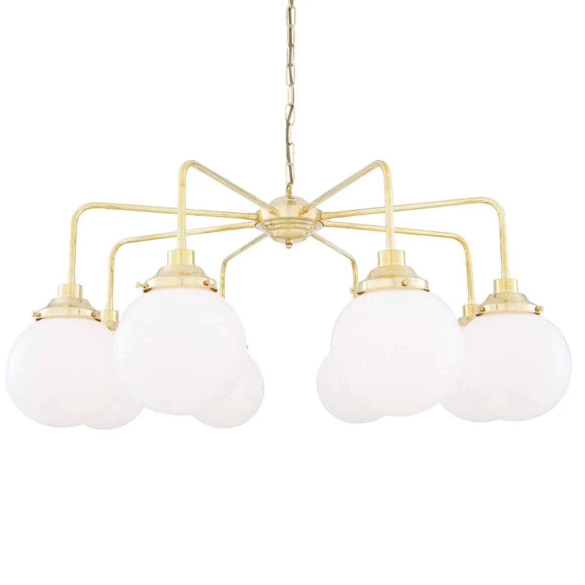 Rome Mid-Century Globe Chandelier, Eight-Light