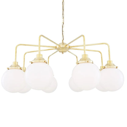 Rome Mid-Century Globe Chandelier, Eight-Light