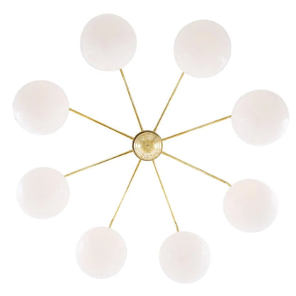 Rome Mid-Century Globe Chandelier, Eight-Light