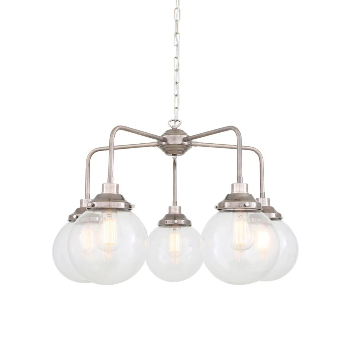 Rome Mid-Century Globe Chandelier,  Five-Light