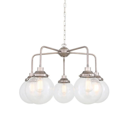 Rome Mid-Century Globe Chandelier,  Five-Light