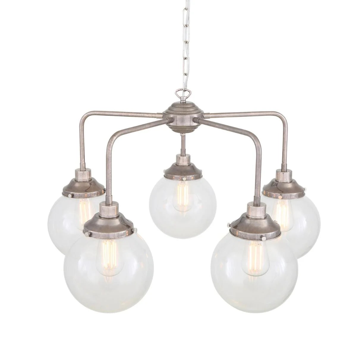 Rome Mid-Century Globe Chandelier,  Five-Light