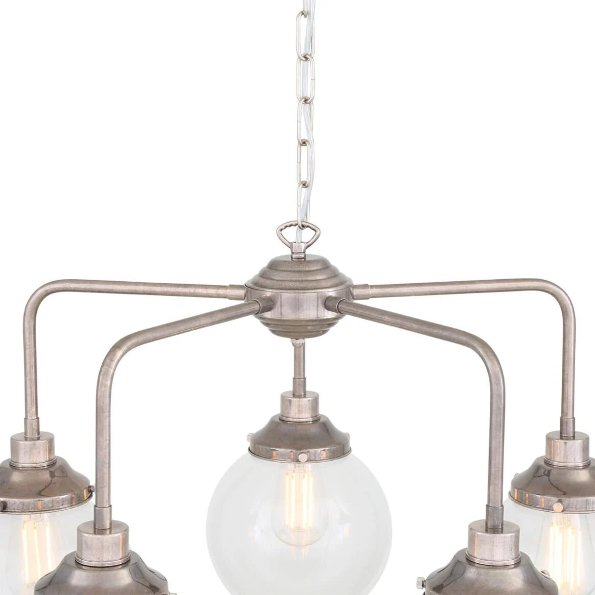 Rome Mid-Century Globe Chandelier,  Five-Light