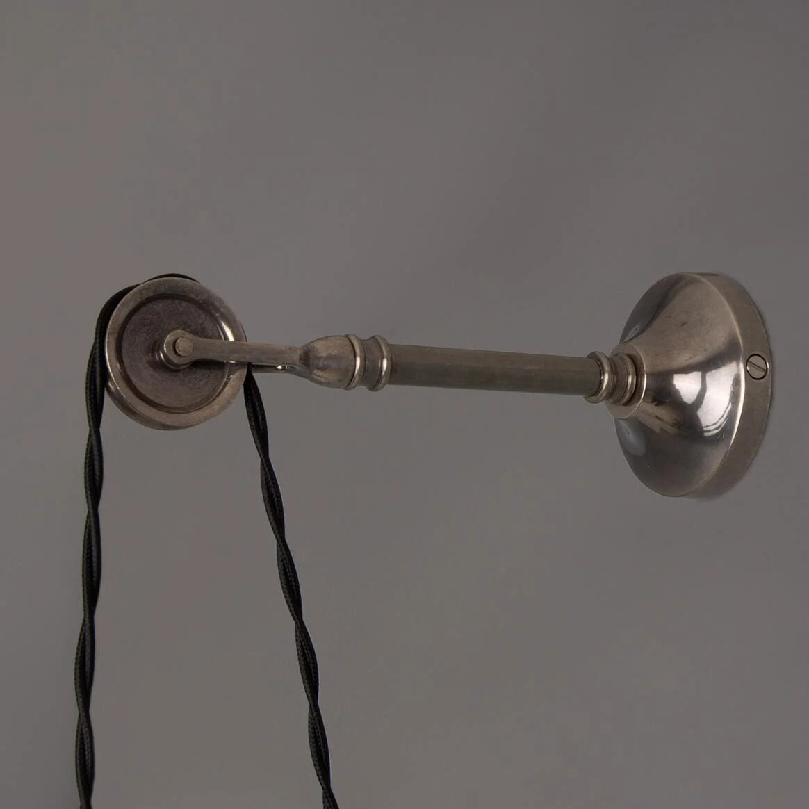 Rigale Industrial Pulley Wall Light with Stepped Glass Lamp Shade
