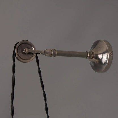 Rigale Industrial Pulley Wall Light with Stepped Glass Lamp Shade